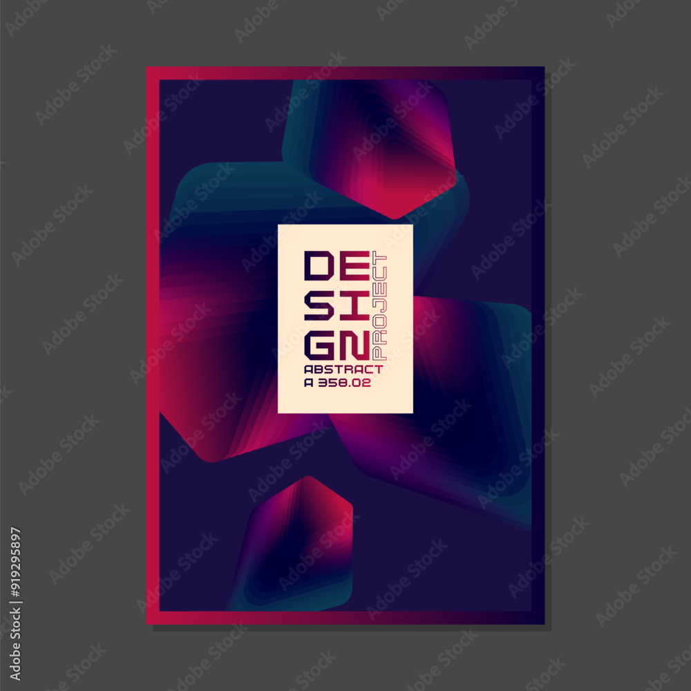 Poster a template to use in your design. template for text information. a composition of geometric shapes. 
