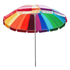 Obraz premium PNG Colorful beach umbrella on a sunny day