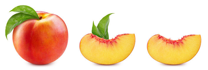 Peach isolated on white background