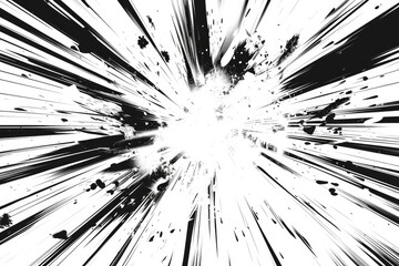 A sudden flash of light in a dark environment, suitable for use in photography, science or technology illustrations