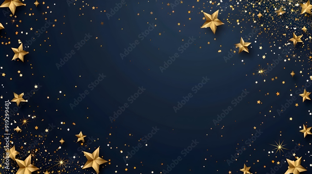 Poster light abstract glowing bokeh light. shining star, sun particles and sparks with lens flare effect on
