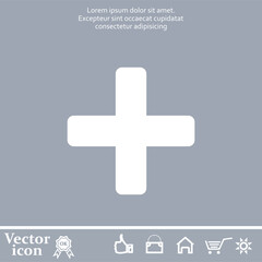 Obraz premium Vector icon of white color on a gray background