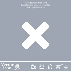 Obraz premium Vector icon of white color on a gray background