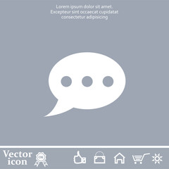 Vector icon of white color on a gray background