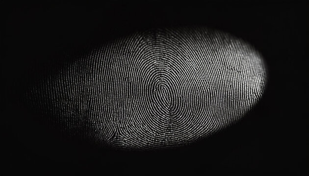Finger print texture on black background.