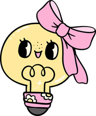 Coquette Girly light bulb school supplies