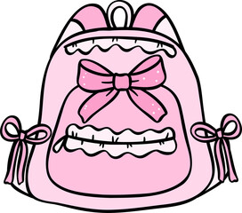 Coquette Girly bagpack school supplies