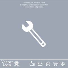 Vector icon of white color on a gray background