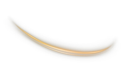 Festive gold stripe on white background. Yellow curl twirl for the holidays. Gold colored curve rope. Vector png twirl, line, curve, rope, stripe design element. 