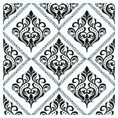 Damask seamless pattern. Floral ornament elements, Wallpaper Background vector Vintage illustration