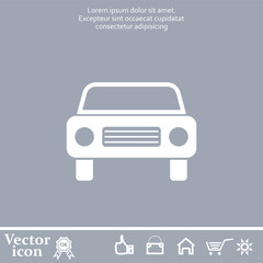 Obraz premium Vector icon of white color on a gray background