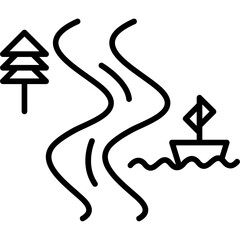 Fototapeta premium River Icon