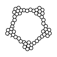 molecular structure line icon vector. molecular structure sign. isolated contour symbol black illustration