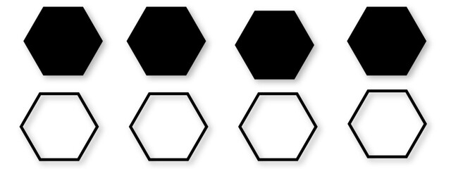 Abstract modern science or technology concept banner hexagonal shapes background. Technology background with hexagons shape pattern. Design for banner, template, technology, science, medical