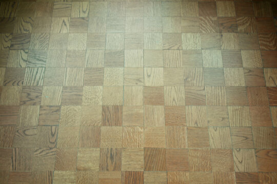 Modern Checkered Wood Floor Background