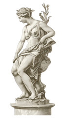 PNG Classical statue of a woman