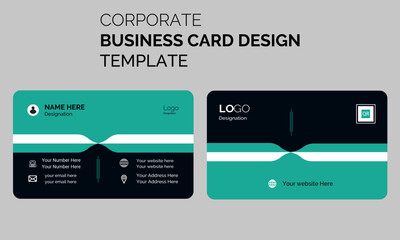 Set of modern business card print templates. Personal visiting card with company logo