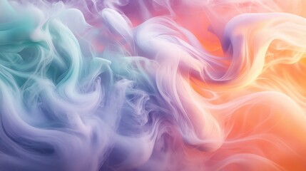 Fototapeta premium Abstract Swirling Pastel Colors of Purple, Blue, and Orange
