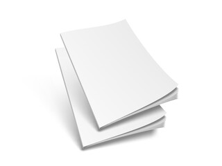 Blank Cover Magazine Or Booklet On White Back