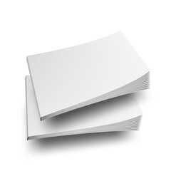 Blank Cover Magazine Or Booklet On White Back