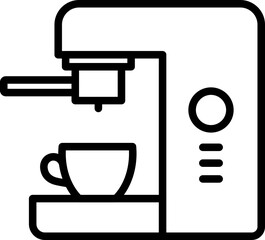 Coffee machine icon. Workspace symbol. Linear style.