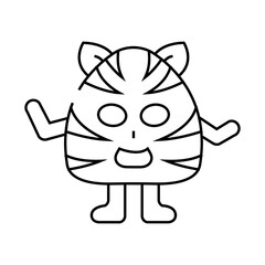 animal monster funny line icon vector. animal monster funny sign. isolated contour symbol black illustration