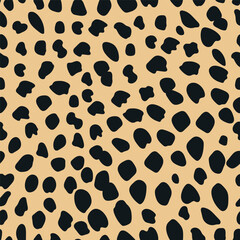 Cheetah skin vector seamless pattern. Abstract decorative wild cat animal print repeat pattern background, wallpaper.