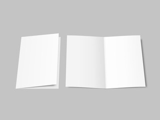 A4 Half-fold Brochure Or Booklet Cover Mockup