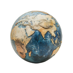 PNG Globe showcasing continents and oceans