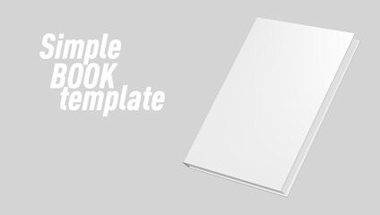 Blank White Book Cover With Shadows For Branding