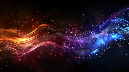 Obraz premium Abstract Swirling Lights in Red, Blue, and White