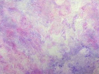 Abstract painted background with pastel pink, purple and white colors.