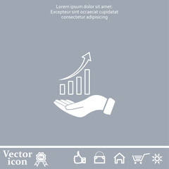 Obraz premium Vector icon of white color on a gray background