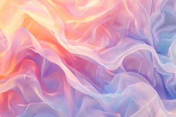 Obraz premium Abstract artwork blending white, blue, and gold tones with geometric forms, evoking modern