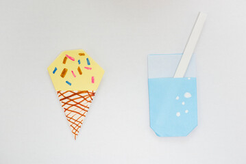 Origami made by a child (image of summer) 4