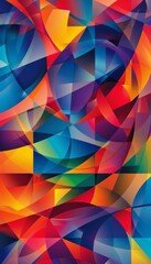 Abstract wallpaper featuring bold, geometric shapes in contrasting colors, ideal for a modern