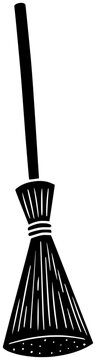 recommend clip art: broom illustration housekeeping silhouette dust logo housework icon sweeping outline household equipment dustpan duster brush work cleaner clean house shape floor sweep witch for vector graphic