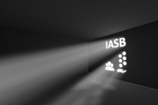 IASB rays volume light concept 3d illustration