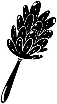 black feather duster cleaning clip art preview