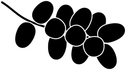 plant illustration nature silhouette green logo bunch icon natural outline tree leaf harvest fruit agriculture ripe food summer grape shape palm tropical autumn for vector graphic background
