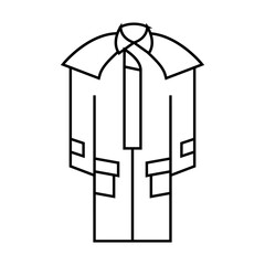 duster outerwear male line icon vector. duster outerwear male sign. isolated contour symbol black illustration