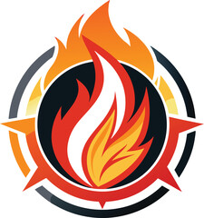 Naklejka premium set of fire flames