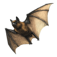 Obraz premium Bat, illustration, sketch