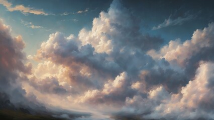 Obraz premium Dreamscapes in the Clouds: The Spirit of Freedom Beckons