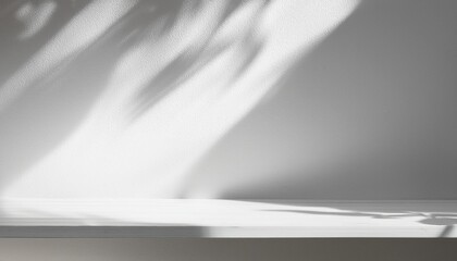 Gray background for product presentation with beautiful lights and shadows.
