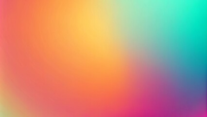 Obraz premium Colorful abstract background featuring a wave pattern in orange, teal, green, and pink with a grainy texture effect,generative ai 