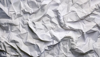 Obraz premium The texture of white paper is crumpled. Background for various purposes.