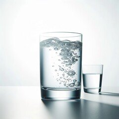 A Clean Glass of water with white background