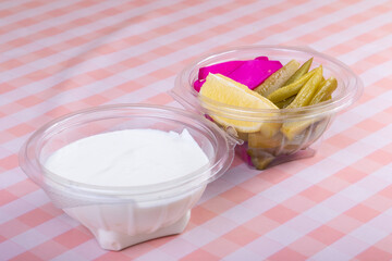 Pickles and Garlic sauce