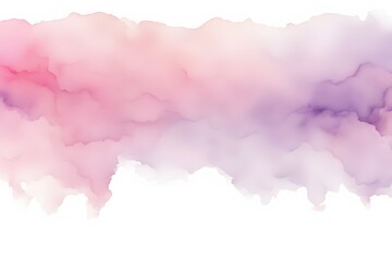 A gradient from light lavender to soft pink watercolor on white background, Ai Generated